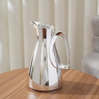 ترمس الشاي والقهوة بتصميم مميز باللون الفضي - 1 لت...