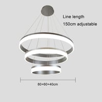 نجفة مودرن باللون الذهبى 3 إضاءة مختلفة بقوة 135 و...