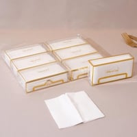 علبة مناديل بعبارة (اهلا وسهلا) لون ذهبي 6 حبة - ر...