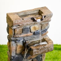 نافورة مياة بتصميم مميز لون بني مقاس 80x33x25 سم