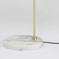 اباجورة طاولة بتصميم عصري بقاعدة رخام لون ذهبي