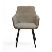 كرسى مفرد بتصميم مميز باللون البيج والبنى مقاس 89x...