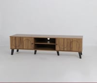 طاولة تلفزيون خشب باللون البني مقاس 160x40 سم