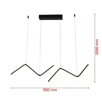 ثريا معلقة ليد مودرن هندسية – 19 وات باللون الأسود