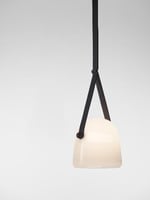 إضاءة معلقة زجاج بتصميم عصري لون أبيض مقاس 15x20x1...