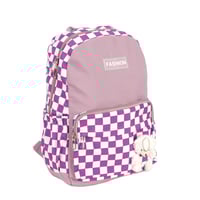 شنطة مدرسية ظهر بتصميم كروهات باللون الابيض و البن...