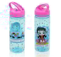 زمزمية بلاستيك بتصميم لولا لون ازرق و زهري