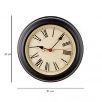 ساعة حائط فاخرة باللون الاسود مقاس 31x31 سم
