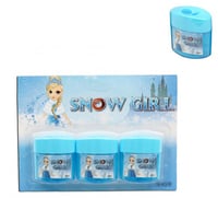 براية اقلام رصاص شكل سنو جيرل لون ازرق - 3 حبة