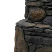 نافورة بتصميم مميز شكل حجر و شمس لون بني مقاس 90x4...