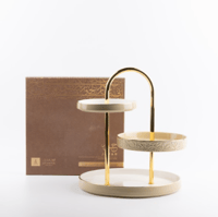 ستاند تقديم الحلويات مكون من 3 طبقات بلون ايفوراى...