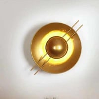 اضاءة جداريه مفرد ب3 اضاءات متغيرة لون ذهبي