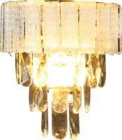 اضاءة جداريه بتصميم عصري لون ذهبي