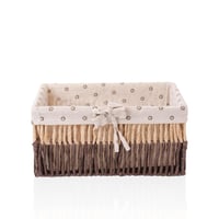 سلة خزف مناسبه لتقديم الخبز و الفواكة لون بني وبيج...