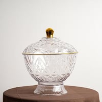 وعاء تقديم اكريليك مزخرف بغطاء لمختلف أنواع الضياف...