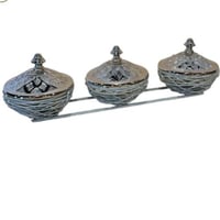 2 حافظة طعام زبدية بتصميم مميز باللون الرمادى