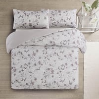 مفرش سرير مايكروفايبر لون بيج مقاس 260x240 سم - 4...