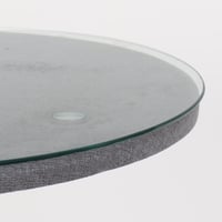 طقم جلسة خارجية معدن 2 كرسي مع طاولة باللون الرماد...