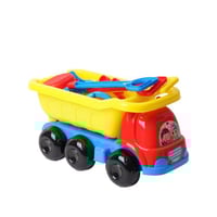 سيارة ادوات البحر بتصميم مميز لون احمر واصفر