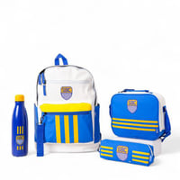 مجموعة شنطة ظهر مدرسية 4 في 1 بتصميم مميز لون ابيض...