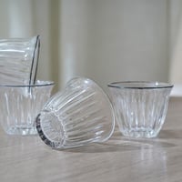 طقم فناجين قهوة بتصميم عصري لون شفاف - 12 حبة