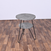 طقم طاولات عصري – تصميم حجري أنيق مع أرجل معدنية ل...