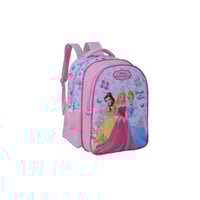 شنطة ظهر مدرسية بتصميم اميرات لون وردي مقاس 13 انش