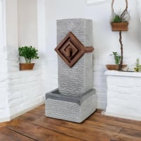 نافورة مياة بتصميم مميز لون رمادي مقاس 36 × 85 سم