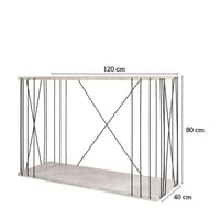 طاولة مدخل كونسول رخامي رمادي – 120×40×80 سم