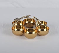 طقم تقديم فاخر بـ6 أوعية دائرية بلمسة ذهبية وتصميم...