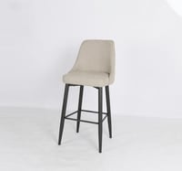 كرسي كونتير ثابت بتصميم عصري ومتين لون بيج