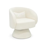 كرسي بوكليه تصميم عصري باللون الأبيض