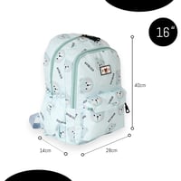 شنطة ظهر مدرسية بتصميم دب للاطفال لون اخضر