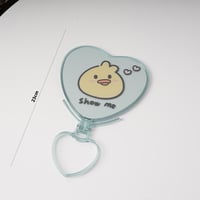 مرايا ستاند صغيرة شكل قلب و تصميم كتكوت لون أزرق ف...