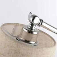 اباجورة طاولة فندقي كروم شيد دائري بيج