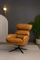 كرسي أنيق ومريح بتصميم مميز لون برتقالى