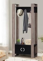 وحدة تنظيم خشبية متعددة الاستخدامات باللون الأسود...