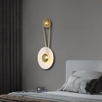 اضاءة جداريه مودرن مفرد ب3 اضاءات متغيرة لون ذهبي