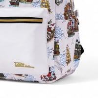 مجموعة شنطة ظهر مدرسية تولي 4 في 1 بتصميم سفن لون...