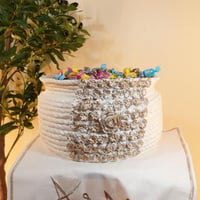 صحن تقديم الحلوى ريزين باللون الأبيض مقاس 20x30 سم