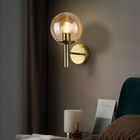 إضاءة حائط راديانت ويف مفرد بتصميم بلوري لون ذهبي