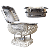 2 سخان طعام بتصميم مميز باللون الابيض 2 لتر