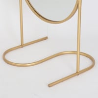 مرايا ثابتة باستاند حديد باللون الذهبي مقاس 160x62...