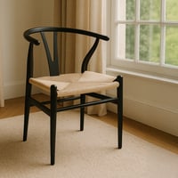 كرسي معدن لون أسود x بيج مقاس 48x41x74 سم