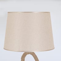 أباجورة ستاند حديد منسوج بالحبل لون بيج مقاس 40x15...