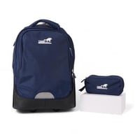 شنطة مدرسية ترولي مع مقلمة تولي بتصميم مميز لون از...