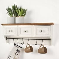 دولاب جداري بحامل أكواب لأدوات القهوة مقاس 75×15×3...