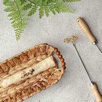 ختم حراري للمخبوزات بعبارة (هنى وعافيه) حديد وخشب...