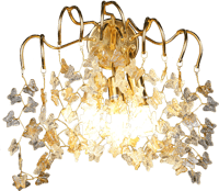 إضاءة حائط مفرد بتصميم عصري لون ذهبي