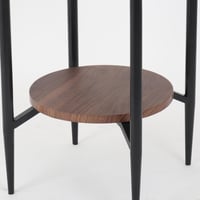 طاولة خدمة خشب بقواعد معدن باللون البني مقاس 45x55...